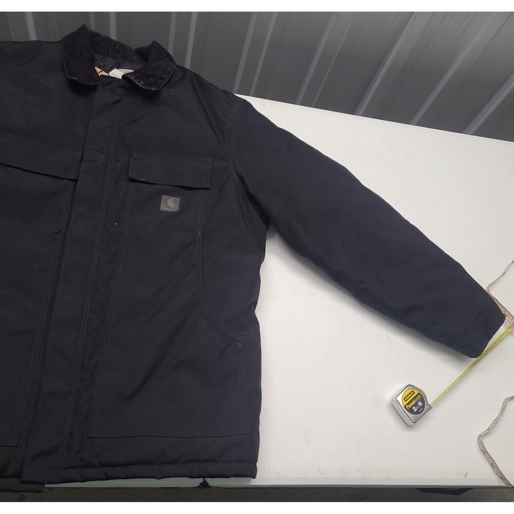 Vtg Carhartt C55 Yukon Extremes Arctic-Quilt Lined Chore Coat Corduroy Collar - Picture 7 of 12